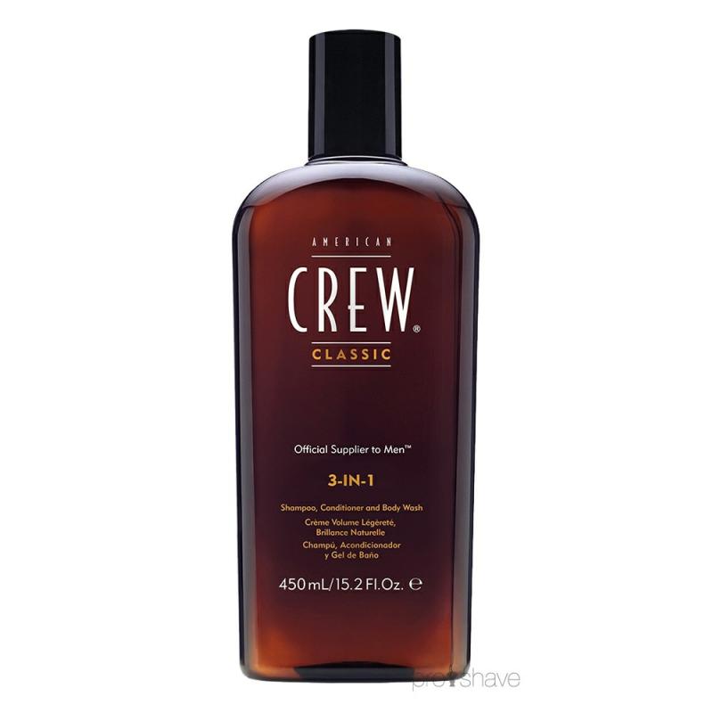 American Crew 3-i-1 Shampoo, Conditioner & Body Wash 450 ml