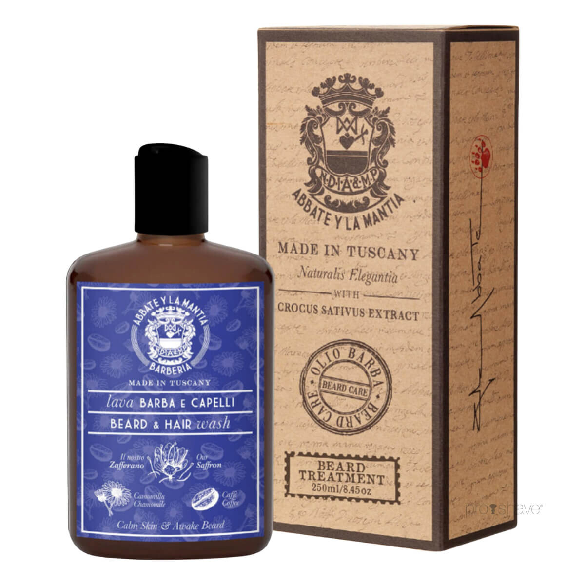 Abbate Y La Mantia Skægshampoo 250 Ml - Styrker og Renser