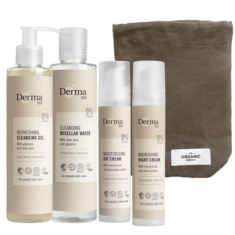 Derma Eco Ansigtsplejesæt til 24 timers pleje