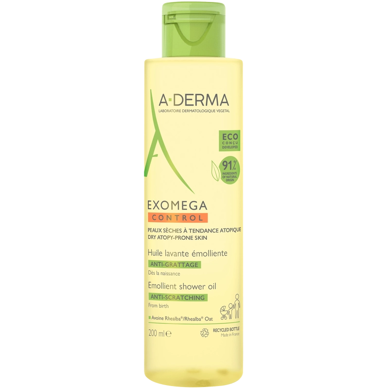 A-Derma Exomega Kontrol Bruseolie 200 Ml - Skånsom Pleje