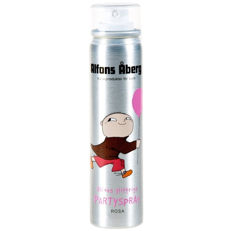 Alfons Åberg Partyspray 80 ml - Rosa Glitter til Børn