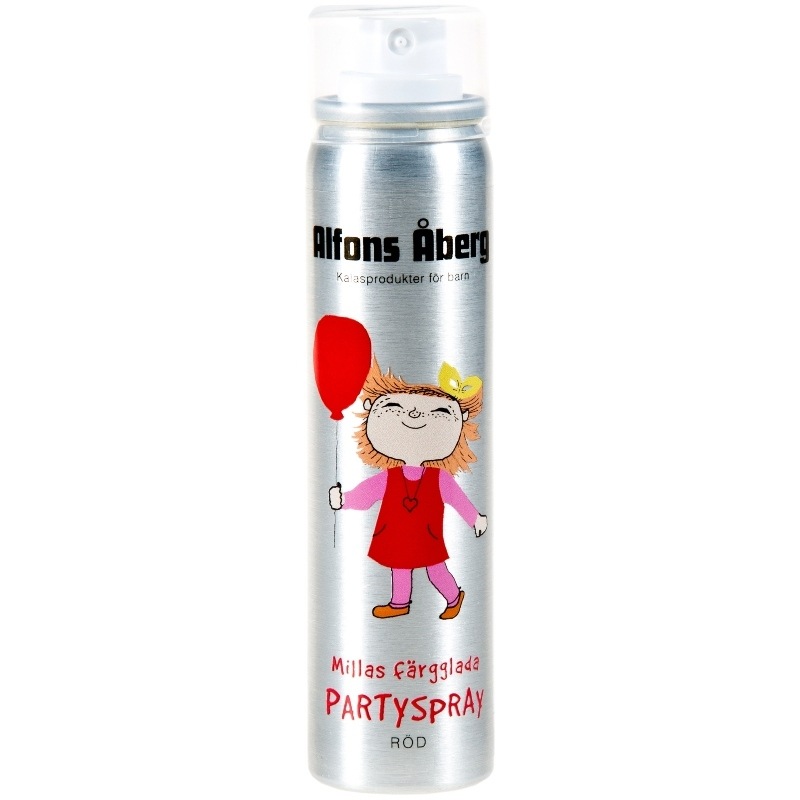 Alfons åberg Millas Partyspray 80 Ml   Rød