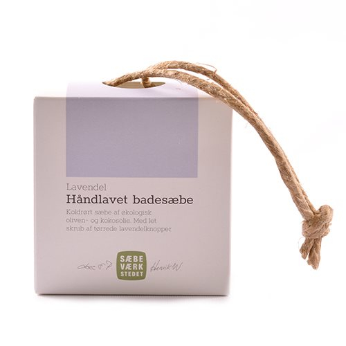 Håndlavet Lavendelsæbe på Snor - Økologisk 150g