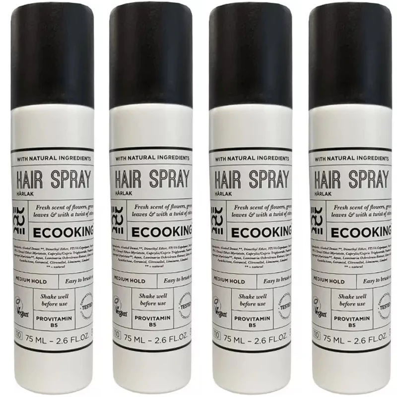 Ecooking Hair Spray 75 Ml X 4