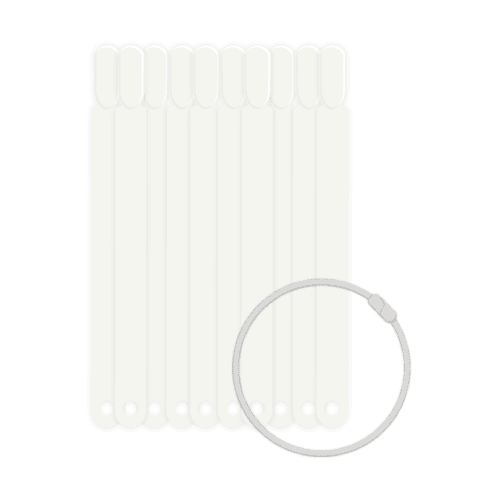 Klar Stiletto Negle Display med Metal Ring - Swatch Sticks