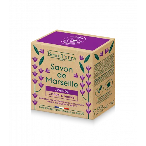 Beau Terra Marseille Sæbe Bar   Lavender  100g