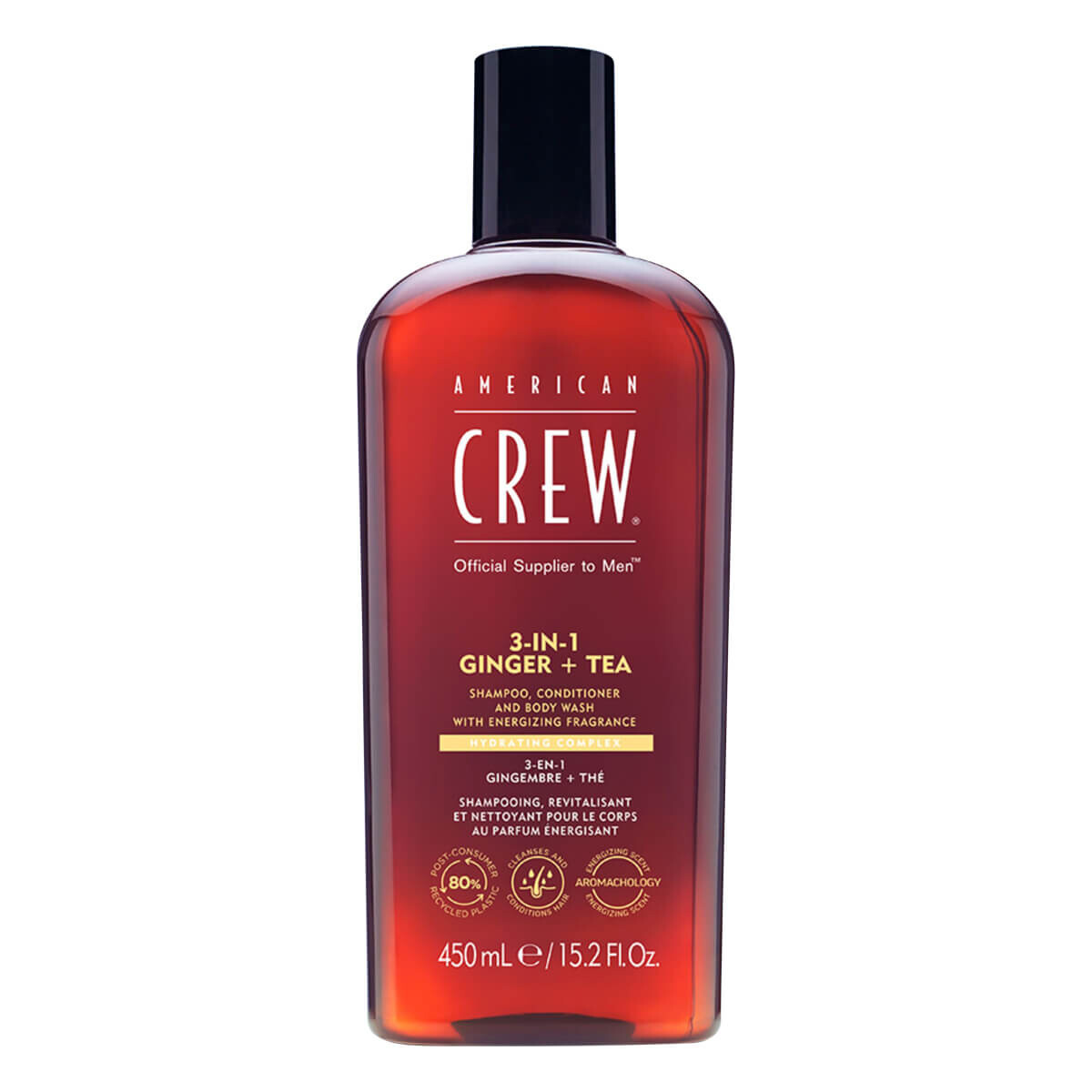 American Crew 3 In 1 Ginger   Tea Hair   Body Shampoo  450 Ml