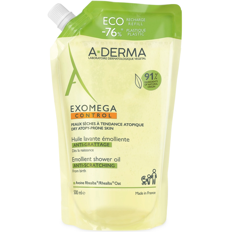 A Derma Exomega Control Shower Oil Eco Refill 500 Ml