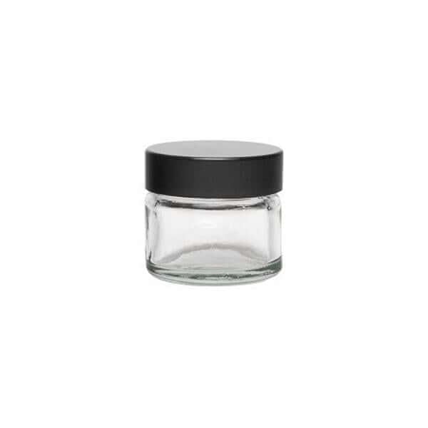 15 Ml  Klar Glas Bøtte M  Sort Låg