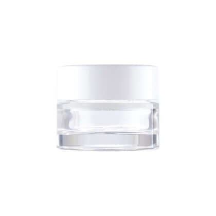 15 Ml  Klar Glas Creme Bøtte Med Hvidt Låg