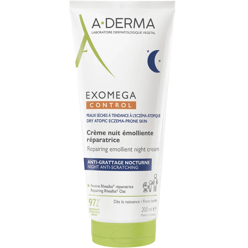 A Derma Exomega Control Emollient Night Cream 200 Ml