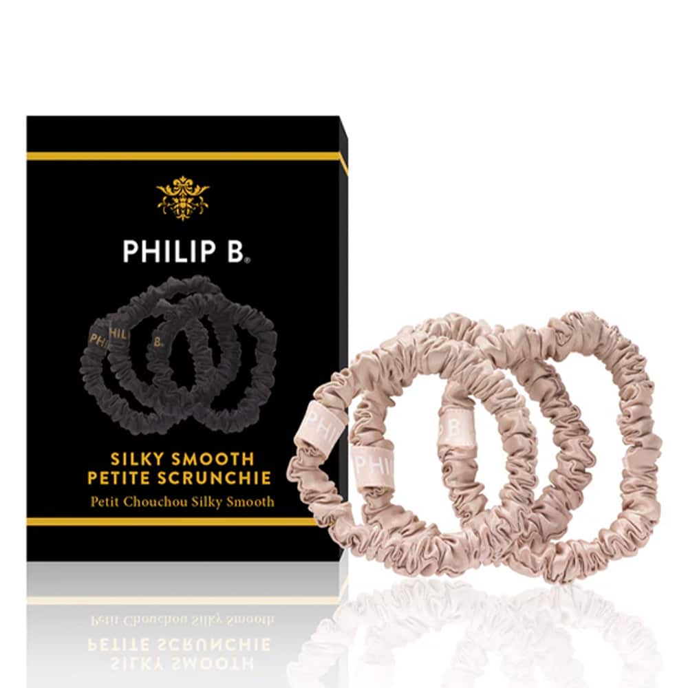 Philip B Petite Champagne Scrunchie 3 Stk